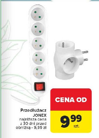 Przedłużacz 5-gniazdowy Jonex promocja w Carrefour