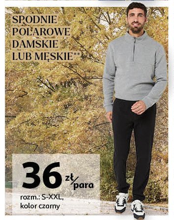 Spodnie polarowe męskie rozm. m-xxl czarne promocja