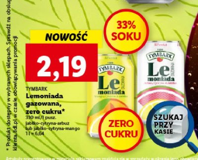 Lemoniada jabłko-cytryna-mango Tymbark lemoniada promocja