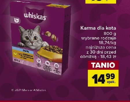 Karma dla kota z kurczakiem przepyszne paszteciki Whiskas sterile promocja