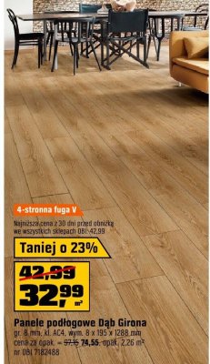 Panele podłogowe Dąb Girona promocja w OBI