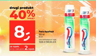 Pasta do z臋b贸w fresh mint Aquafresh family promocja