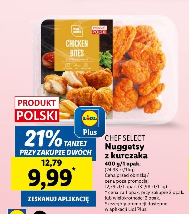 Nuggetsy z kurczaka Chef select promocja