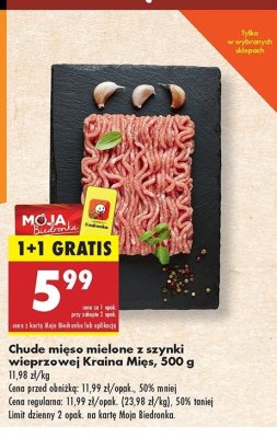 Mięso mielone z szynki wieprzowej Kraina mięs promocja