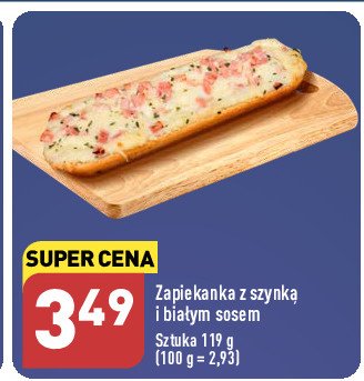 Zapiekanka z szynk膮 i bia艂ym sosem promocja