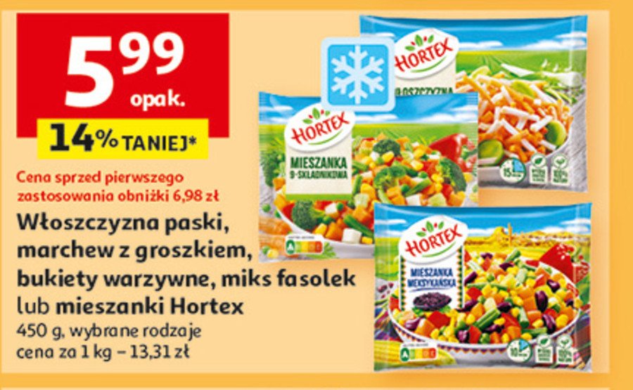 Marchewka z groszkiem Hortex promocja w Auchan