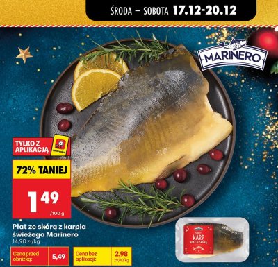 Płat ze skórą z karpia świeżego  promocja w Biedronka