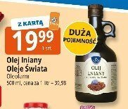 Olej lniany Oleje Świata Oleofarm promocja w Leclerc