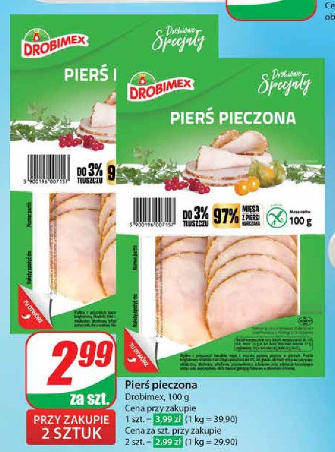 Pierś pieczona Drobimex promocja