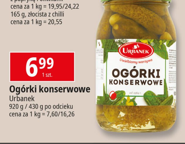 Ogórki konserwowe Urbanek promocja