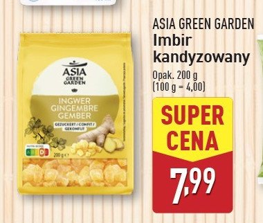 Imbir kandyzowany Asia green garden promocja w Aldi