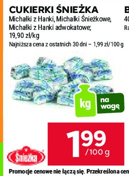 Cukierki adwokatowe Śnieżka michałki promocja