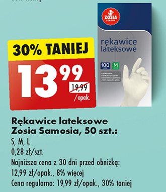 Rękawice lateksowe s Zosia samosia promocja