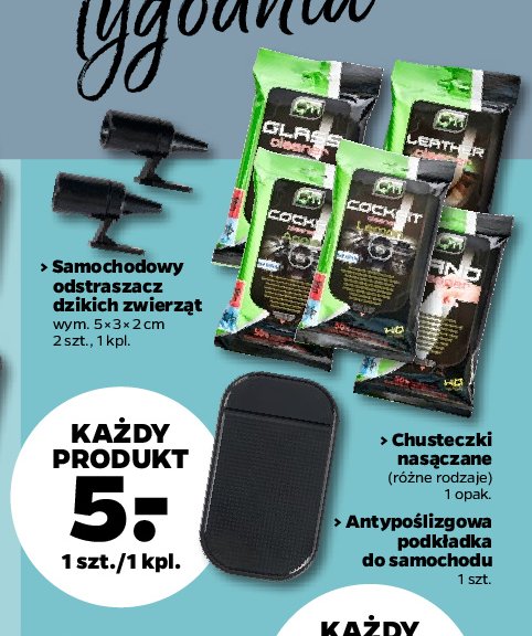 Chusteczki do kokpitu new car Q11 promocja w Netto