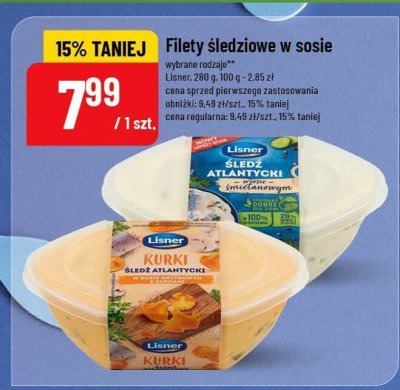 Filety śledziowe w sosie Lisner promocja w POLOmarket
