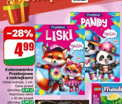 Kolorowanka Przebojowe z naklejkami różne rodzaje promocja w Dino