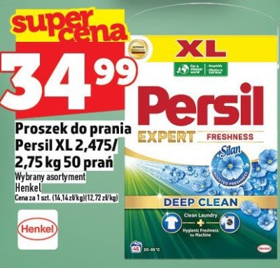 Proszek do prania Persil XL 2,475l/2,75kg 50 prań promocja w TOPAZ