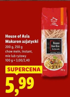 Makaron azjatycki House of Asia promocja w Lidl
