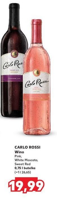 Wino Carlo rossi sweet red promocja w Kaufland