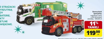 Samochód specjalny - wóz strażacki z wyrzutnią wody na baterie promocja w Carrefour