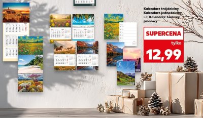 Kalendarz trójdzielny, Kalendarz jednodzielny lub Kalendarz biurowy pionowy promocja w Kaufland