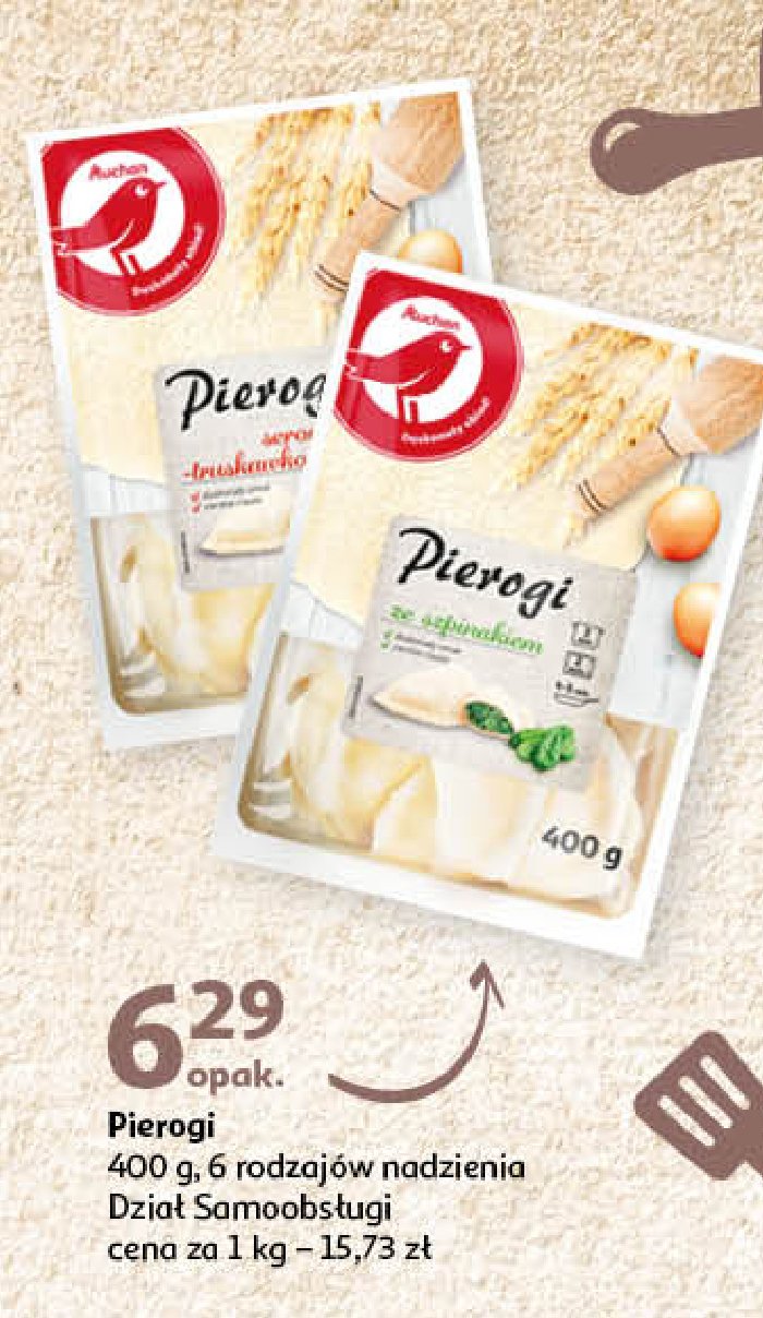 Pierogi serowo-truskawkowe Auchan promocja