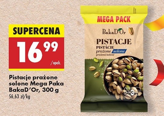 Pistacje prażone solone Bakad'or promocja