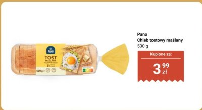 Chleb tostowy maślany  promocja w Biedronka