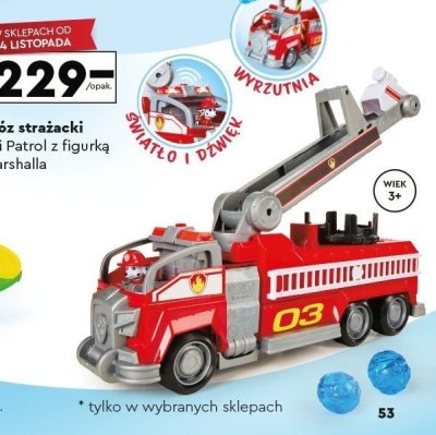 Wóz strażacki z figurką Marshalla promocja w Biedronka