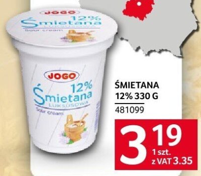 Śmietana 12% 330 g promocja w Selgros