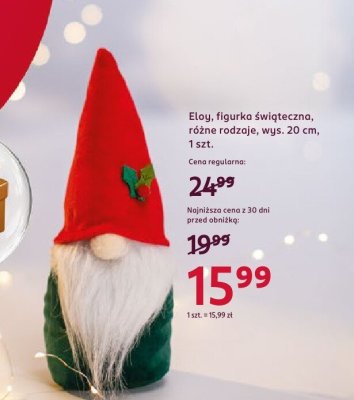 Figurka świąteczna różne rodzaje wys. 20 cm promocja w Rossmann