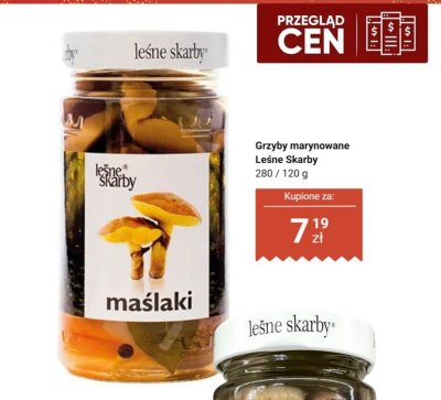 Grzyby marynowane pikantne Leśne Skarby promocja w Dino