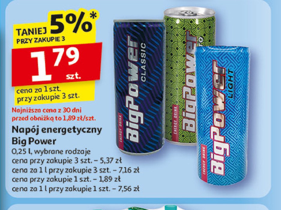 Napój energetyczny mojito BIG POWER promocja w Auchan