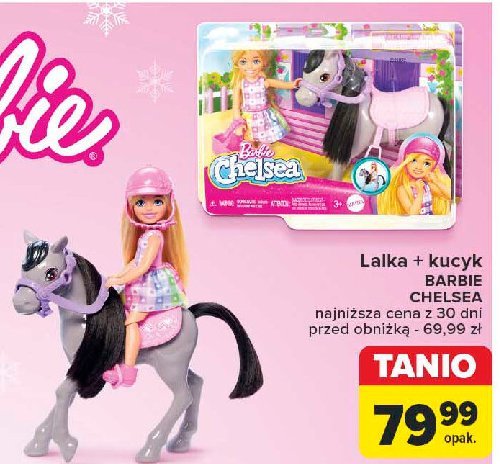 Lalka barbie chelsea + kucyk Mattel promocja w Carrefour