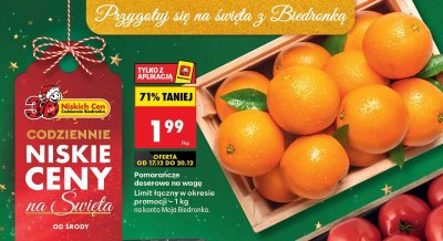Pomarańcze deserowe na wagę promocja w Biedronka