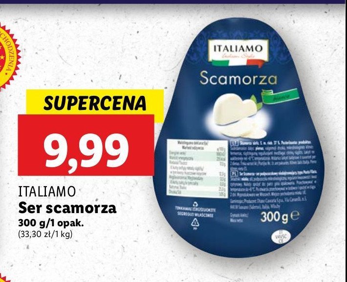 Ser scamorza bianca Italiamo promocja