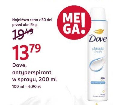 Dezodorant antyperspirant w sprayu promocja w Rossmann