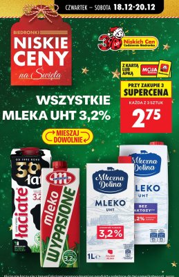 Mleko UHT 3,2% 1L promocja w Biedronka