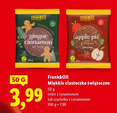 Ciasteczko świąteczne Frank&Oli szarlotka z cynamonem promocja w Lidl