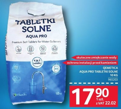 Tabletki solne Qemetica Aqua Pro 10 kg promocja w Selgros