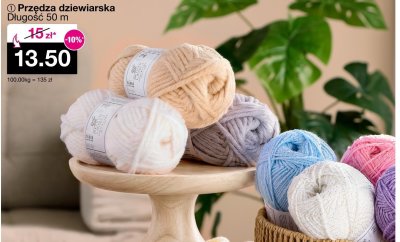 Przędza dziewiarska 50 m promocja w Woolworth