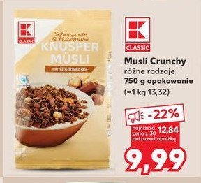 Musli crunchy z czekolad膮 K-classic promocja