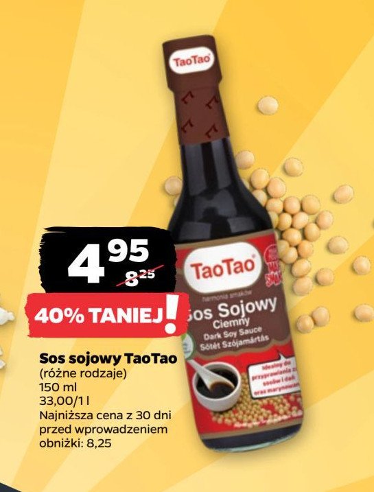 Sos sojowy ciemny Tao tao promocja w Netto