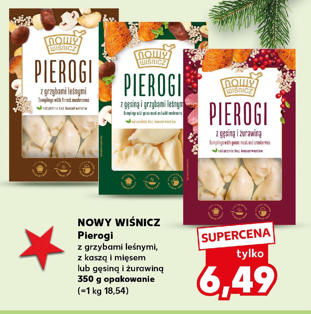 Pierogi z gęsiną i żurawiną Nowy wiśnicz promocja