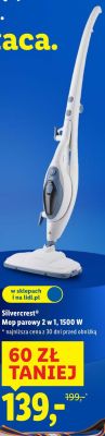 Mop parowy 2w1, 1500 W promocja w Lidl