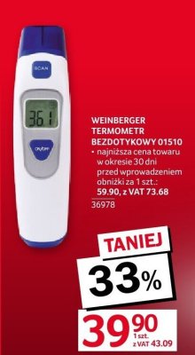 Termometr bezdotykowy G1510 promocja w Selgros