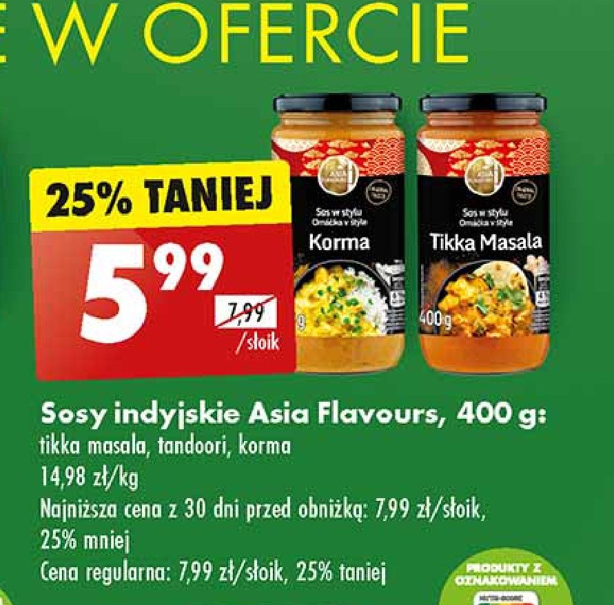 Sos tandoori Asia flavours promocja