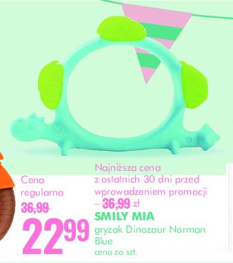Gryzak dinozaur norman blue SMILY MIA promocja