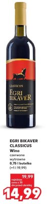 Wino Egri Bikaver Classicus czerwone wytrawne promocja w Kaufland