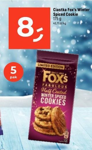 Ciastka winter spiced Fox's promocja w Dealz